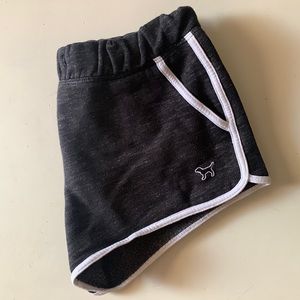 PINK heather-gray lounge shorts
